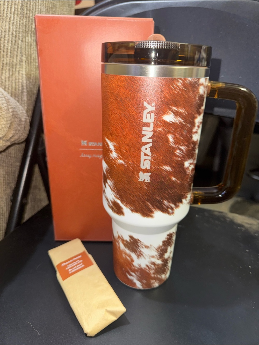 The Kacey Musgraves x Stanley 1913 Quencher ProTour Flip Straw Tumbler 40 OZ Cow - Picture 2 of 7